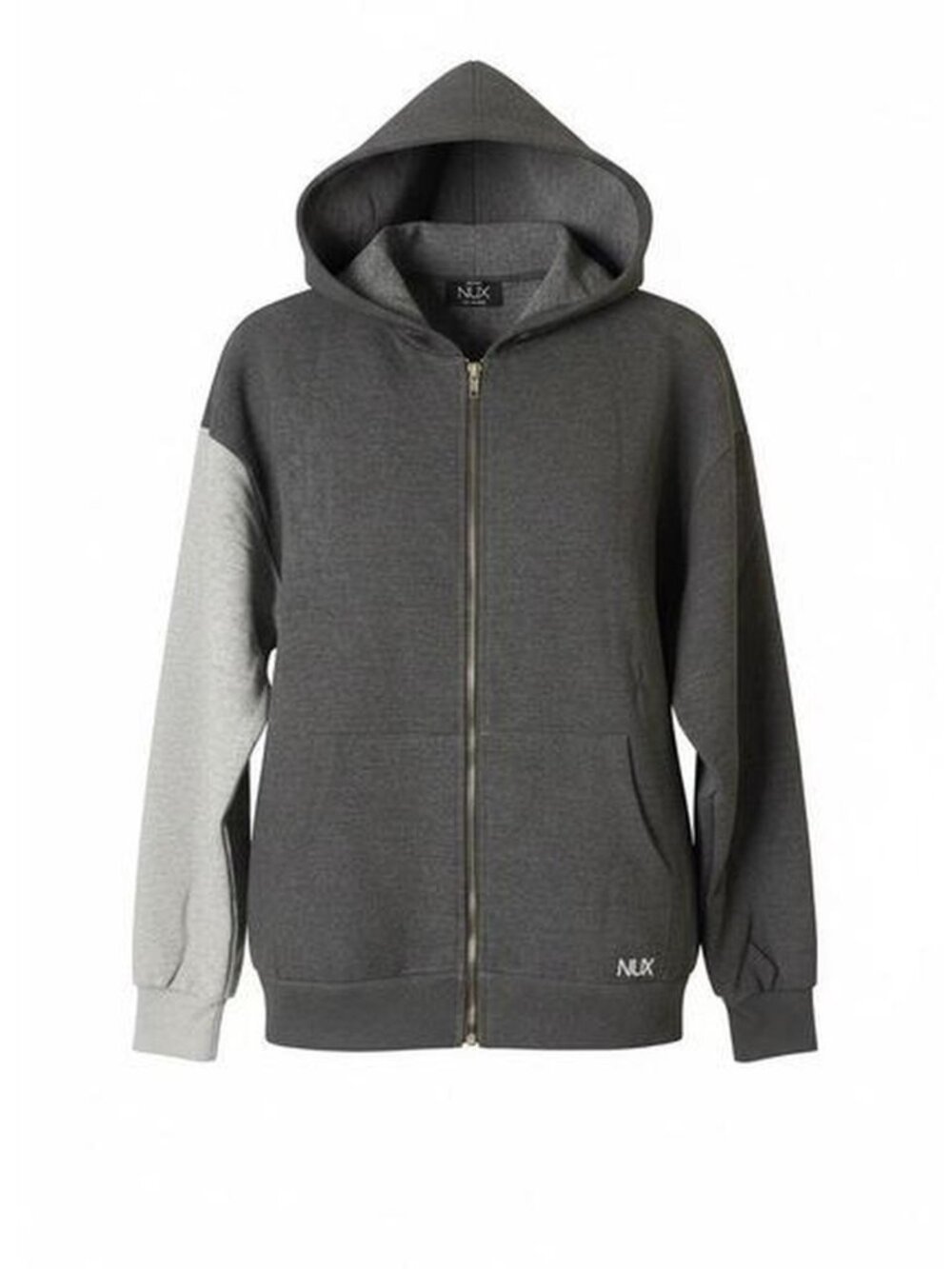 Grey Combo Hoodie Jacket Sweater Combo Zip Up Athletic Cotton Size S